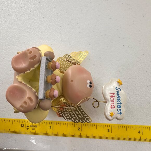 Sweetest Nana Angel Figurine With Cupcakes By Kirk Christmas Decoration 3.5” - Picture 2 of 10